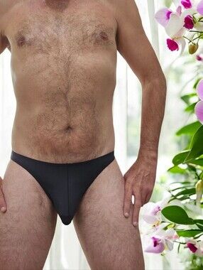 Men's Black Low- Waist Brief Underwear